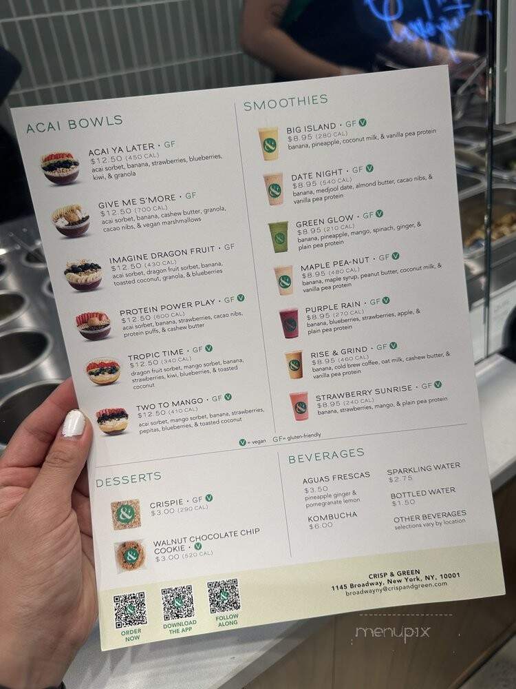 Crisp & Green - New York, NY menu_pic