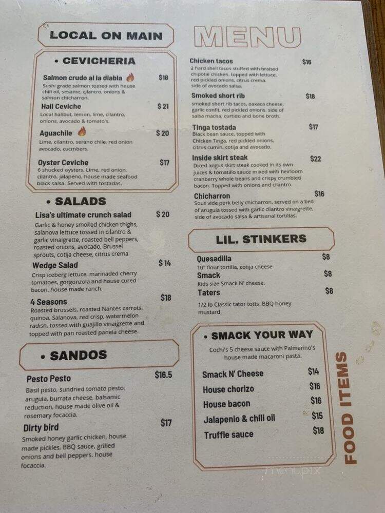 Local on Main MH - Morgan Hill, CA menu_pic