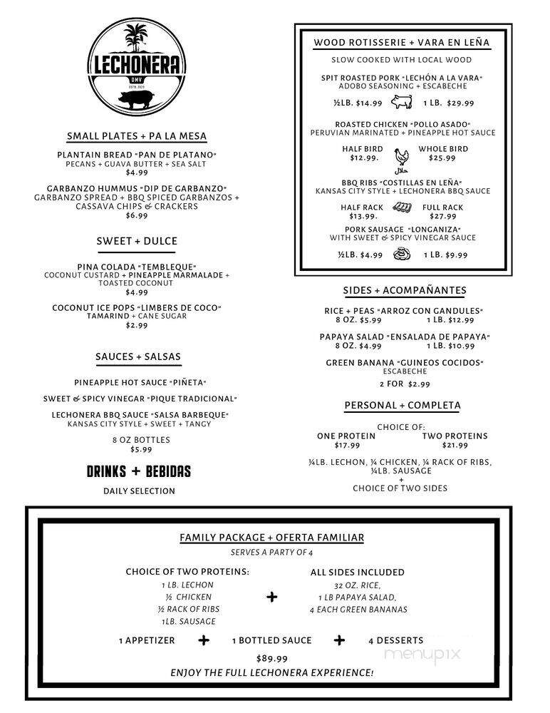 Lechonera DMV - Woodbridge, VA menu_pic