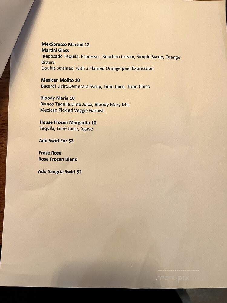 Cielito Mexican Flavors - Irving, TX menu_pic