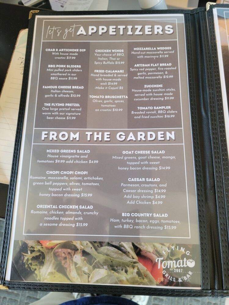 Flying Tomato Bar' and Grill - Spanaway, WA menu_pic