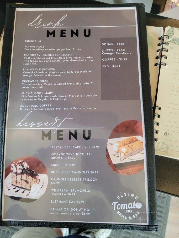 Flying Tomato Bar' and Grill - Spanaway, WA menu_pic