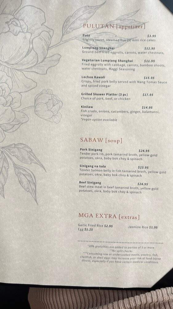 Lasang Pinoy - Annapolis, MD menu_pic