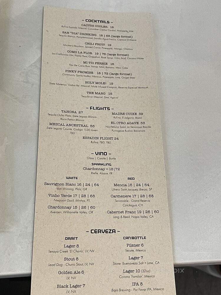 B.S. Taqueria - Las Vegas, NV menu_pic