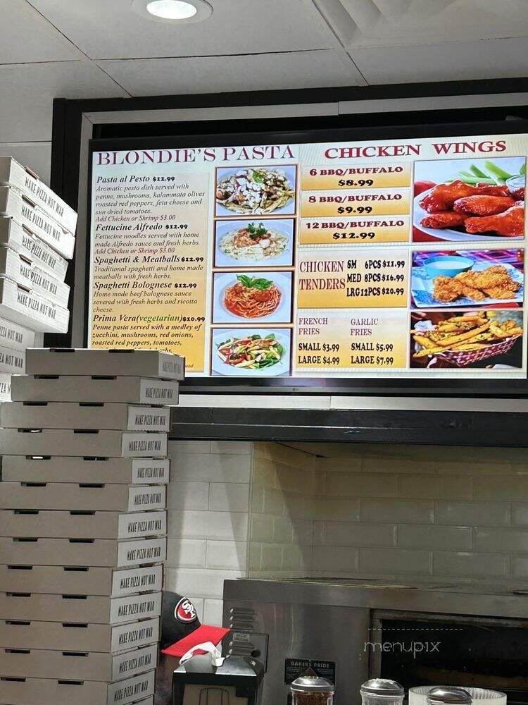 Blondie's Pizza - San Francisco, CA menu_pic