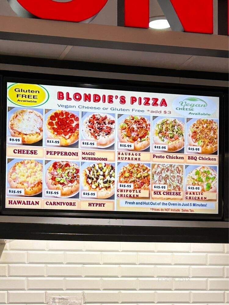 Blondie's Pizza - San Francisco, CA menu_pic