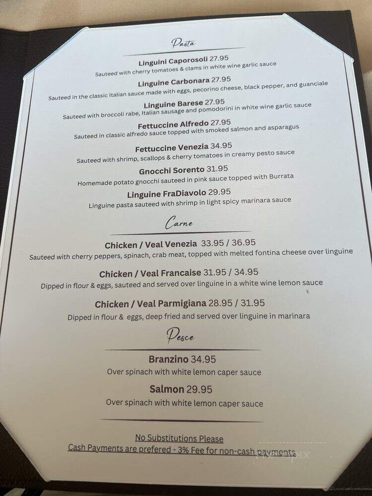Venezia - Wildwood, NJ menu_pic