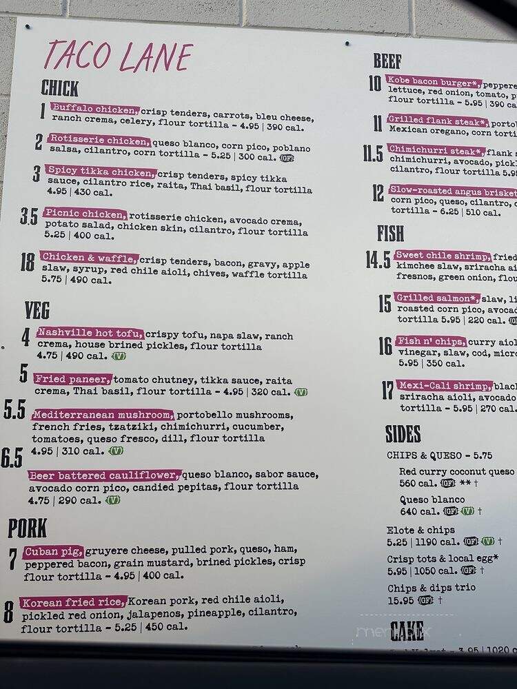 Velvet Taco - Waco, TX menu_pic