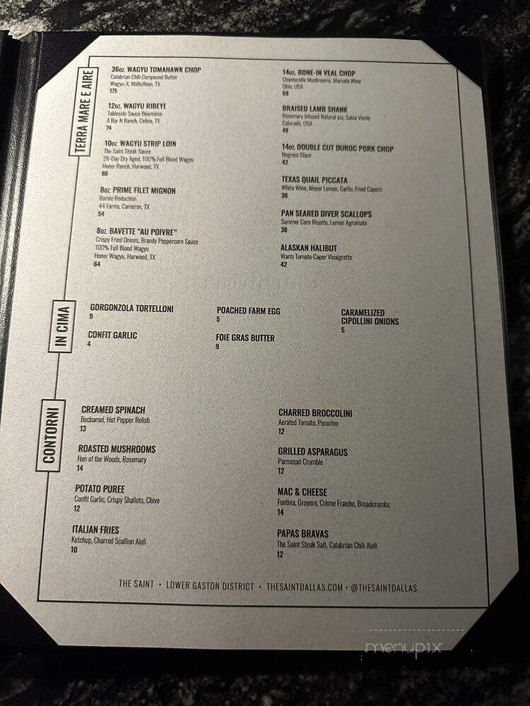 The Saint - Dallas, TX menu_pic