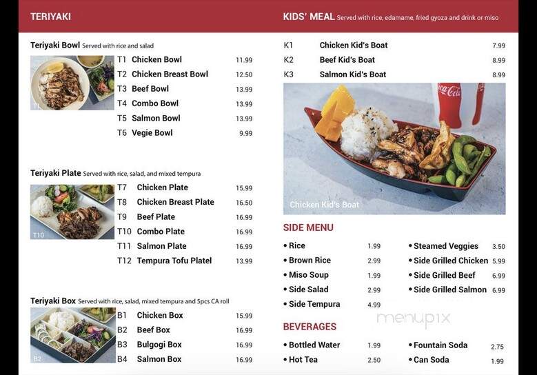 California Sushi and Teriyaki - Hermosa Beach, CA menu_pic