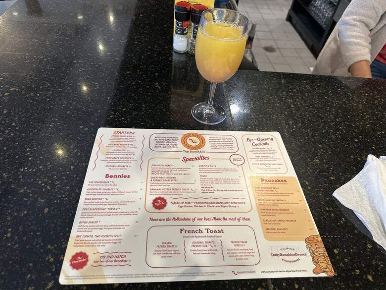 Ruby Sunshine - Charlotte, NC menu_pic