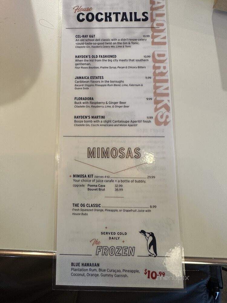 The Hayden - San Antonio, TX menu_pic