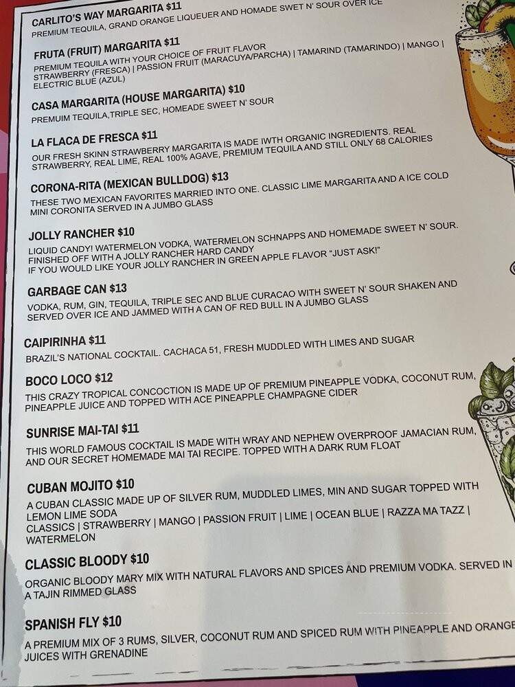 Tequila Sunrise Mexican Kitchen & Cantina - Chesterfield, VA menu_pic