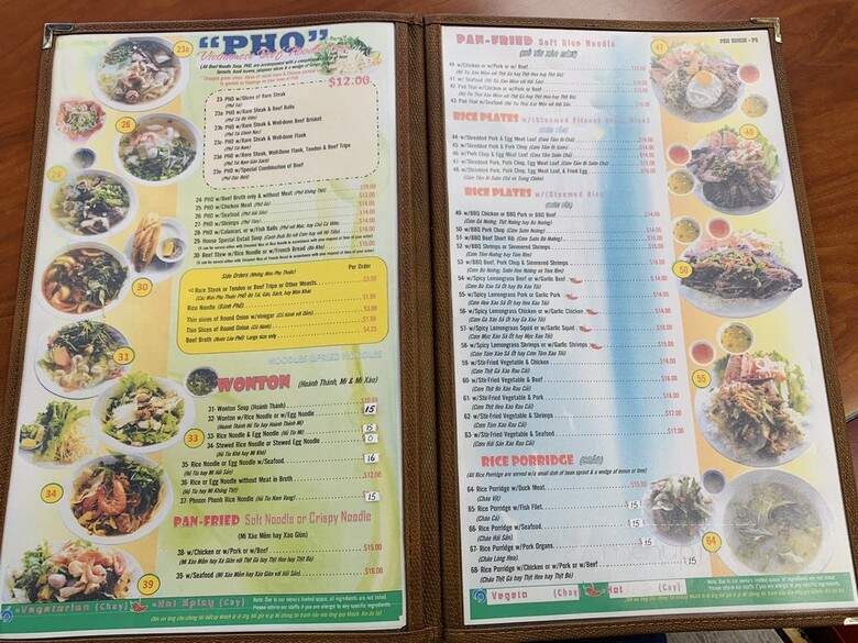 Pho House - Honolulu, HI menu_pic