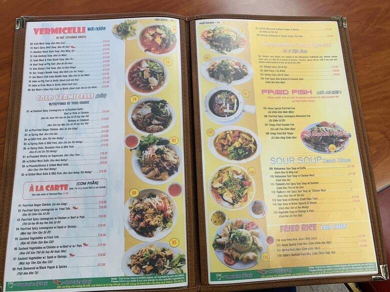 Pho House - Honolulu, HI menu_pic