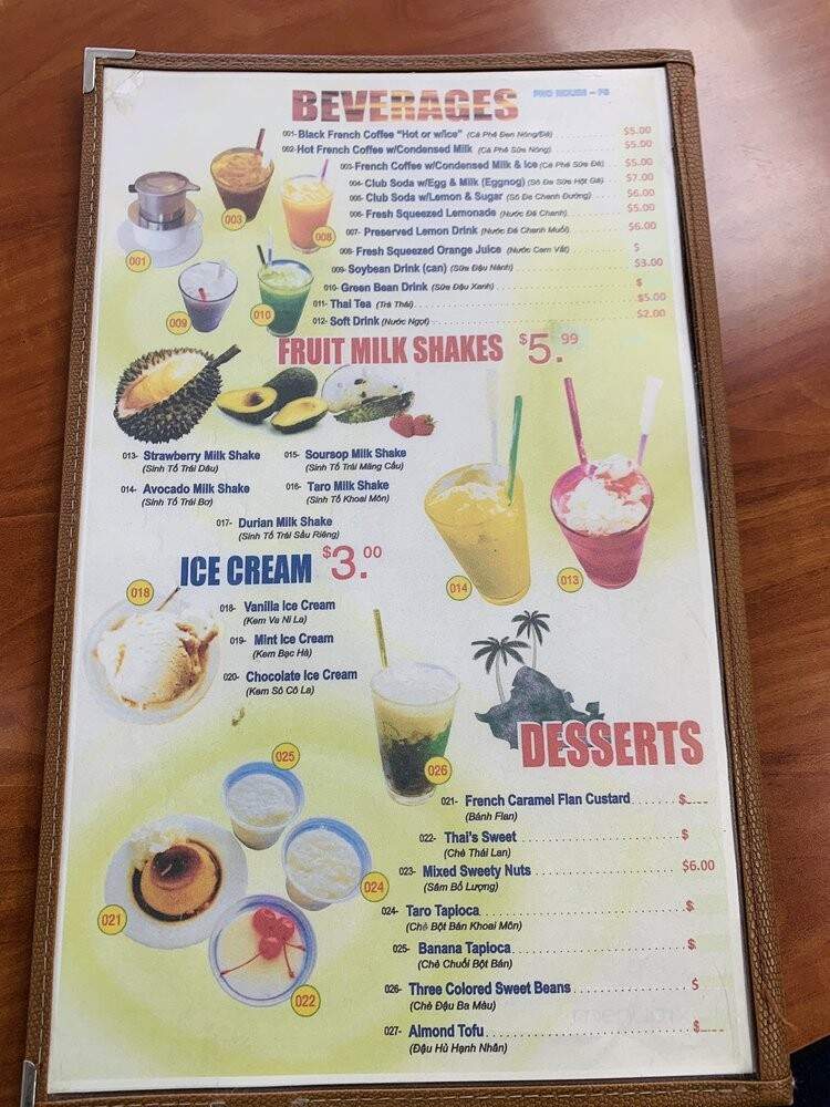Pho House - Honolulu, HI menu_pic