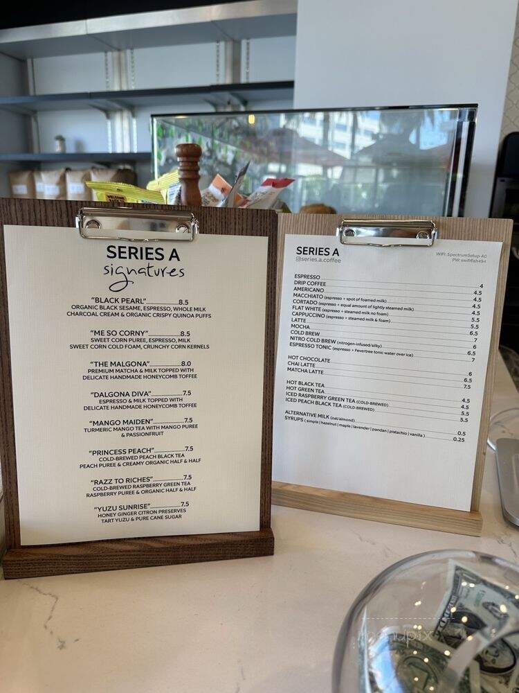 Series A Coffee - Beverly Hills, CA menu_pic