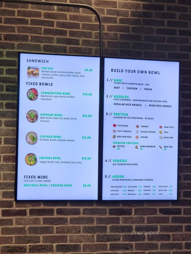 The Pho Fix - Houston, TX menu_pic