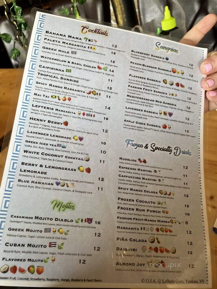 Lefteris Gyro Taverna - Hartsdale, NY menu_pic