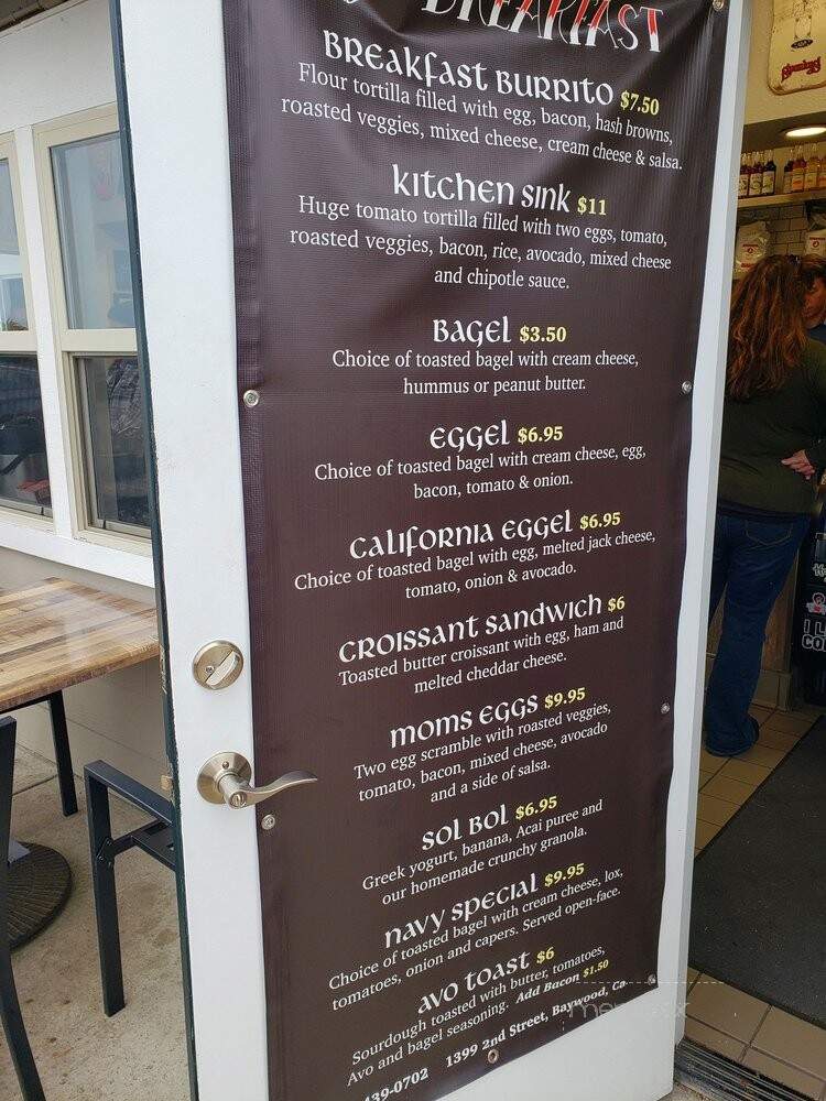 Nautical Bean - Los Osos, CA menu_pic