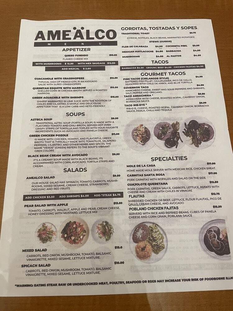 Amealco Mexican Kitchen - Doraville, GA menu_pic