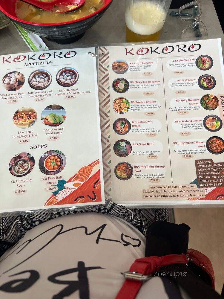 Kokoro - State College, PA menu_pic