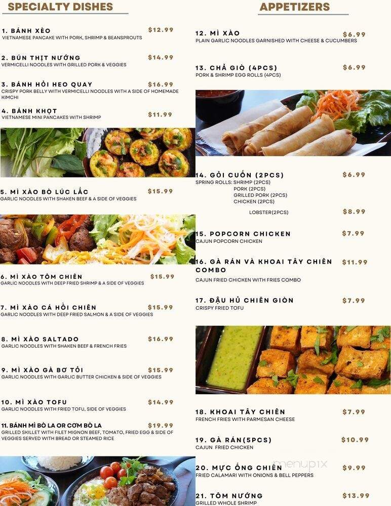 Asia Foodie Kitchen - Anaheim, CA menu_pic