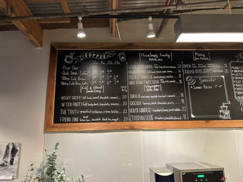 Barrel & Bean Coffee - Morgan Hill, CA menu_pic