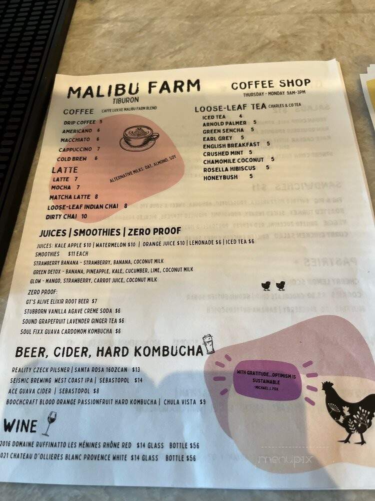Malibu Farm Tiburon - Tiburon, CA