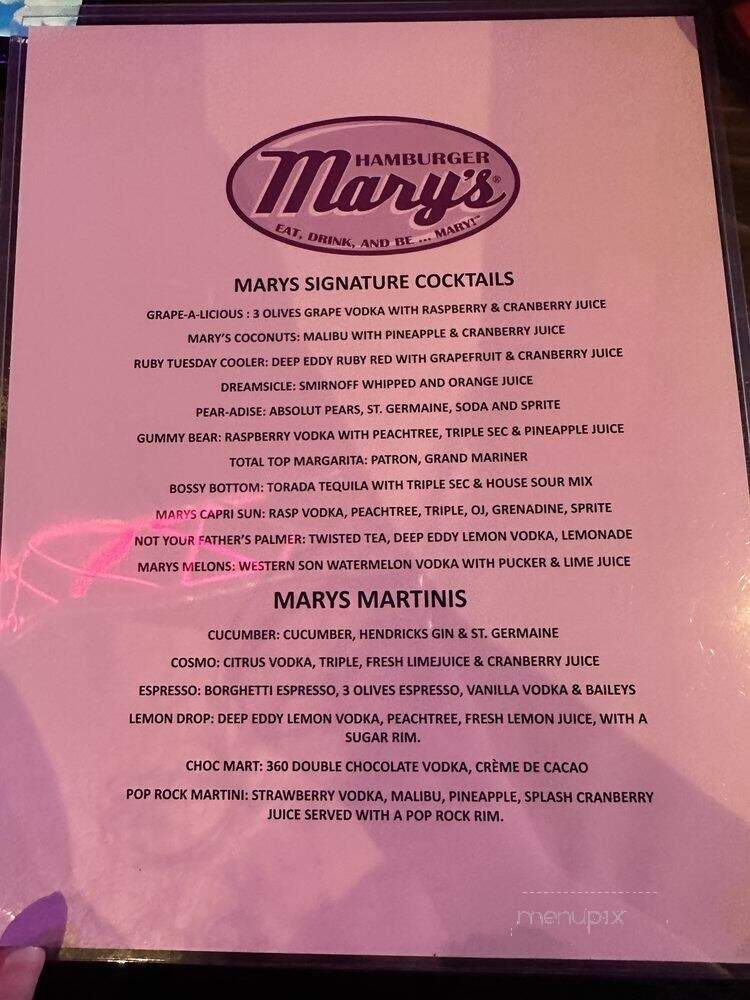 Hamburger Mary's - Dallas, TX menu_pic