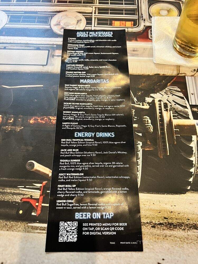 Sickies Garage Burgers & Brews - Irving, TX menu_pic