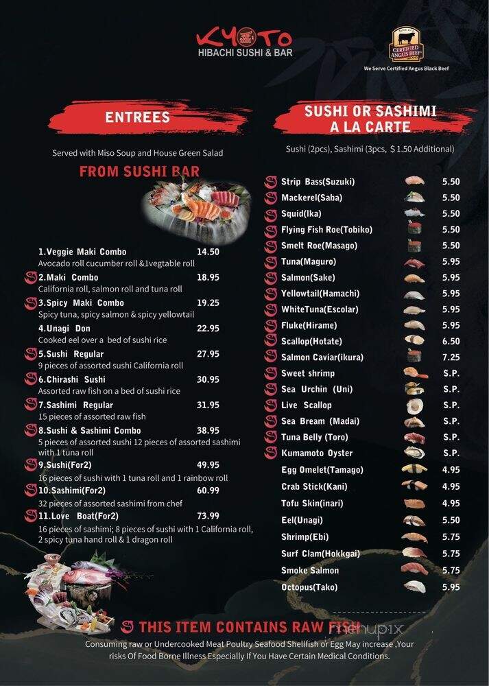 Kyoto Hibachi Sushi & Bar - McKinney, TX menu_pic