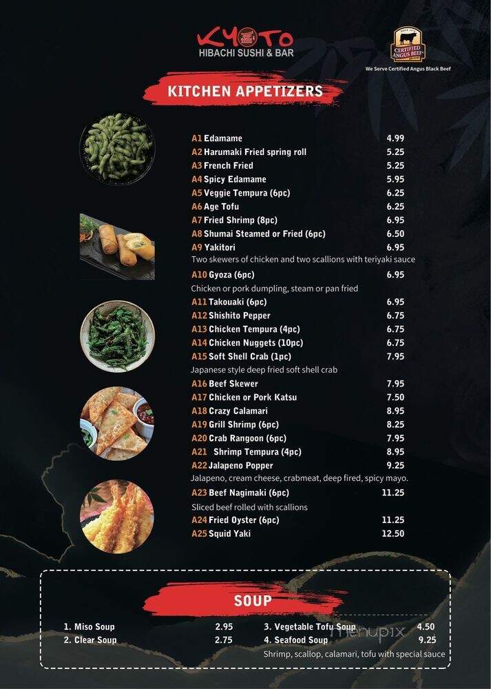 Kyoto Hibachi Sushi & Bar - McKinney, TX menu_pic