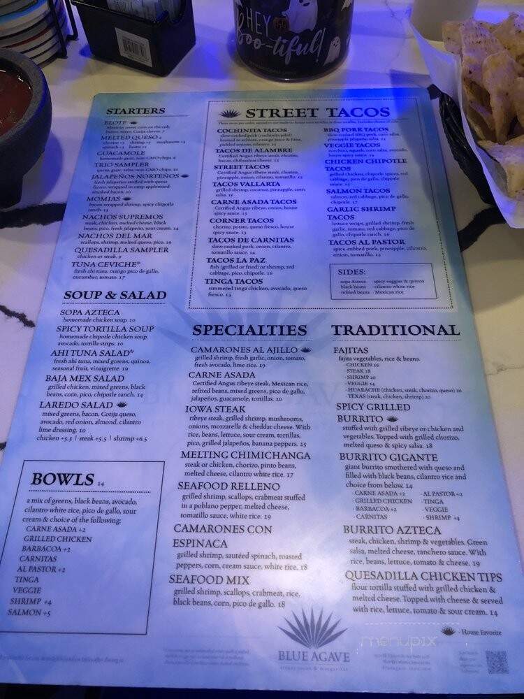 Blue Agave - West Des Moines, IA menu_pic