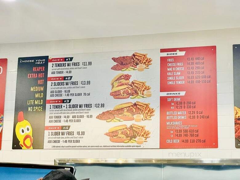 Dave's Hot Chicken - Torrance, CA menu_pic