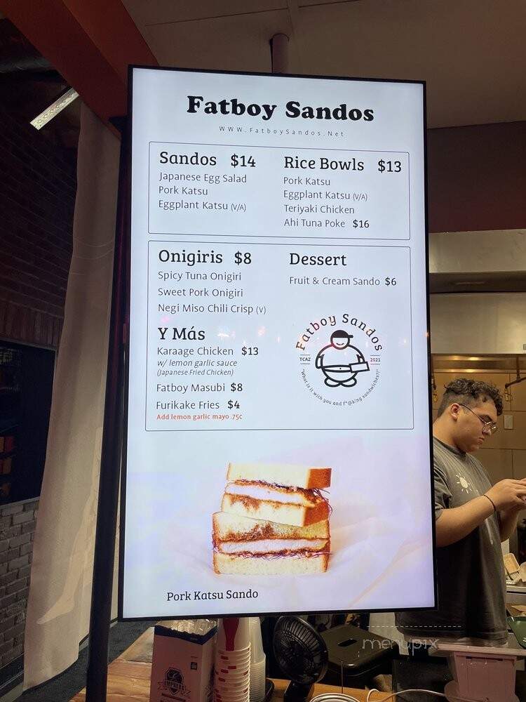 Fatboy Sandos - Tucson, AZ menu_pic