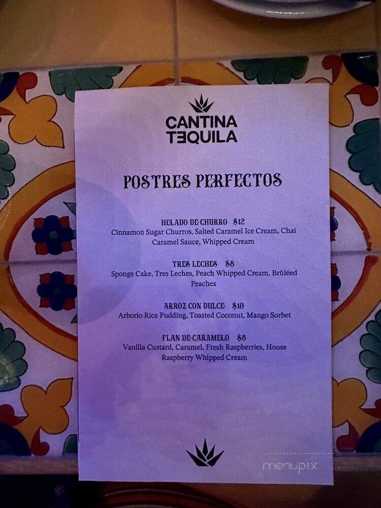 Cantina Tequila - Henderson, NV menu_pic