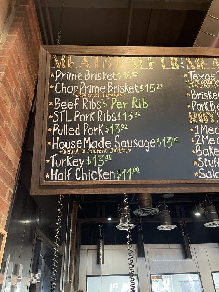 The Original Roy Hutchins Barbeque - Trophy Club, TX menu_pic