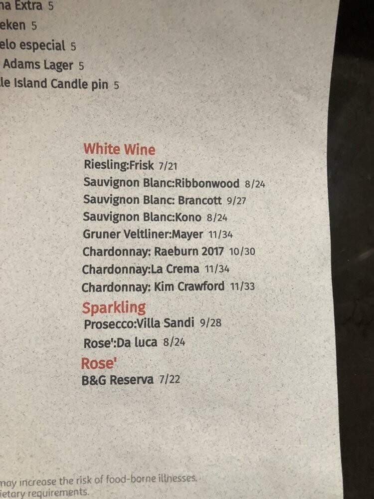 Tokenfire - Quincy, MA menu_pic