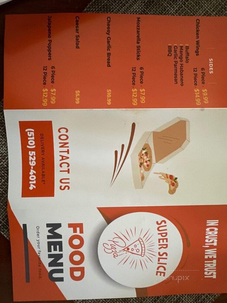 Super Slice Pizza - El Cerrito, CA menu_pic
