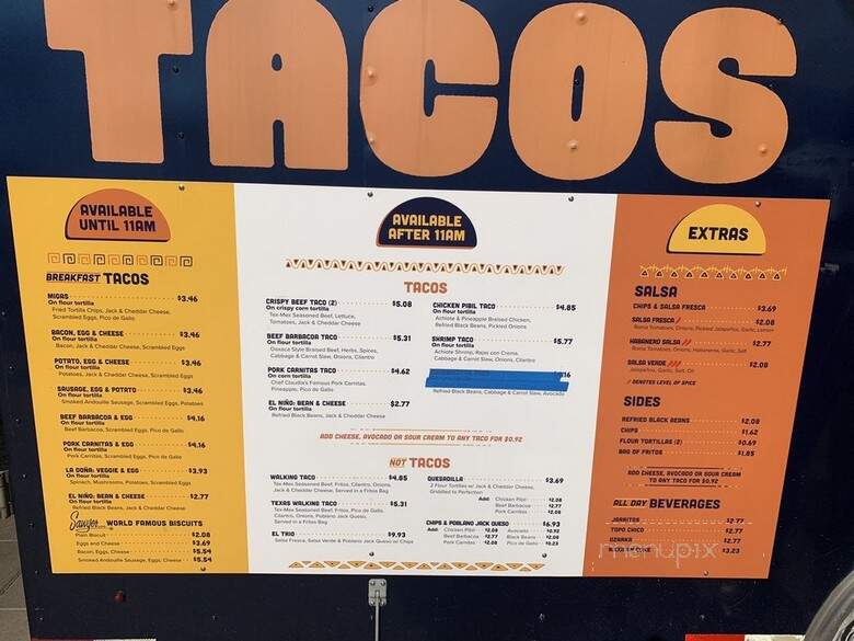 De Nada Tacos - Austin, TX menu_pic