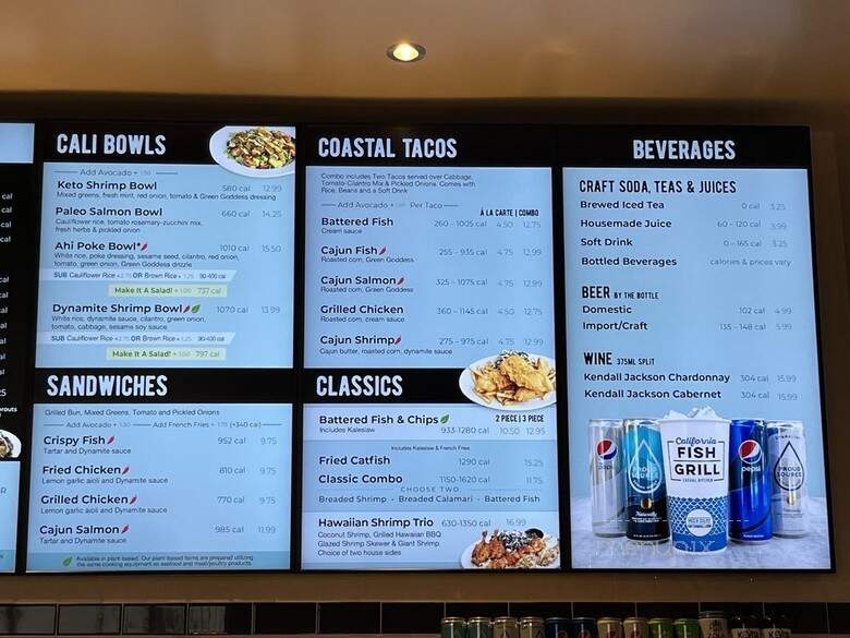 California Fish Grill - Rosemead, CA menu_pic