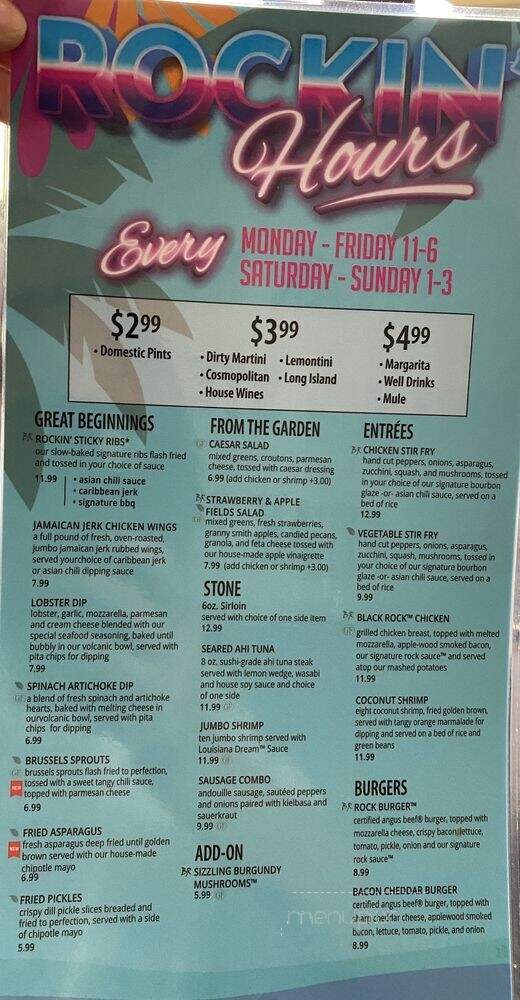 Black Rock Bar & Grill - Coral Springs, FL menu_pic