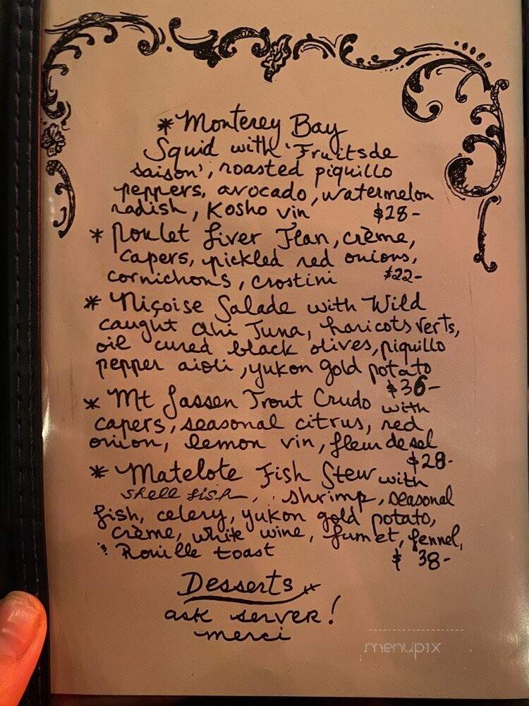 The Rendez-Vous - Oakland, CA menu_pic