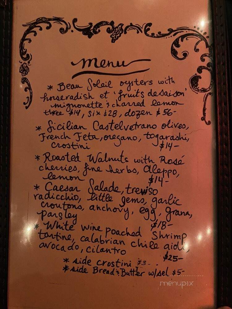 The Rendez-Vous - Oakland, CA menu_pic