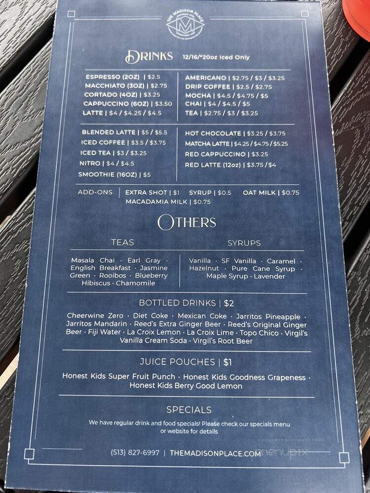 The Madison Place - Cincinnati, OH menu_pic