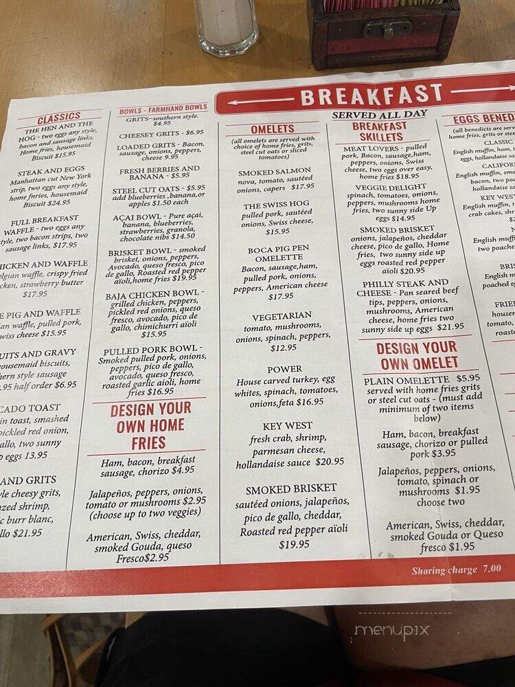 THE Hen' and the Hog - Boca Raton, FL menu_pic