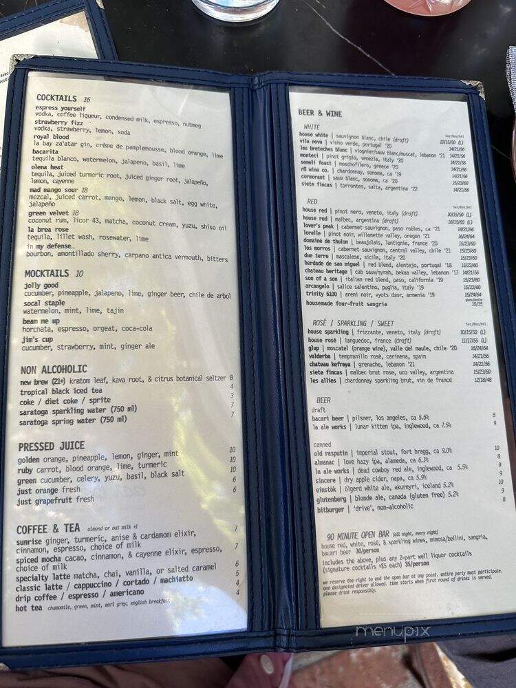 Bacari - Sherman Oaks, CA menu_pic