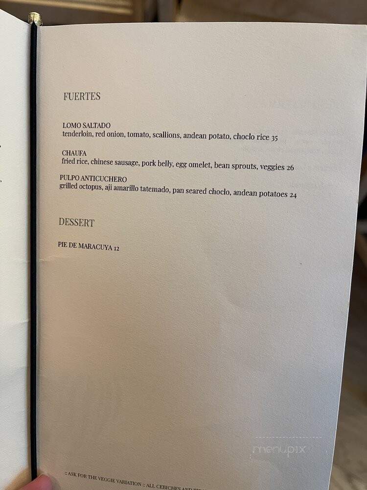 Leche De Tigre - San Antonio, TX menu_pic