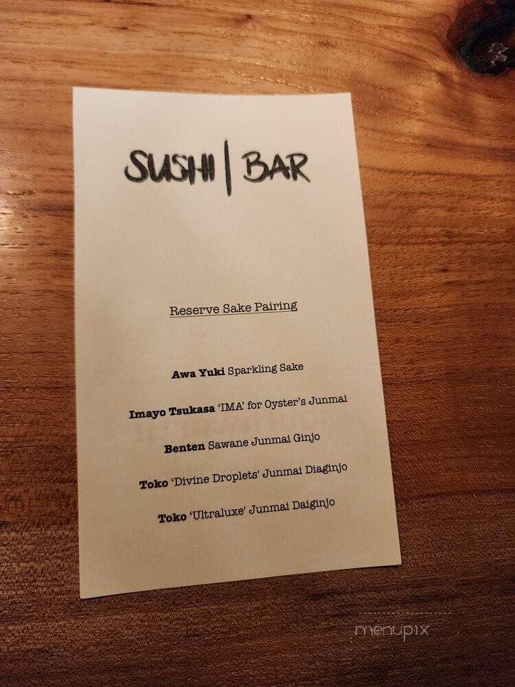 Sushi Bar - Austin, TX menu_pic